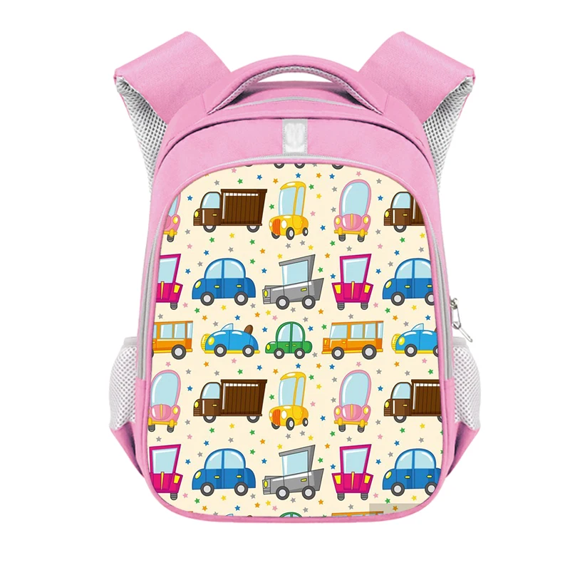 Cartoon Excavator Tractor Fire Truck Backpack Children School Bags Locomotive Boys Girls Daypack Kids Kindergarten Bag Bookbag