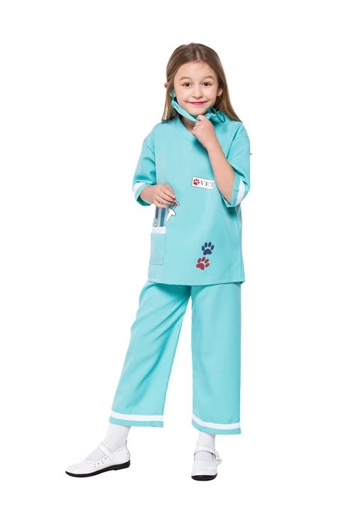 Costumes de cosplay de médecin vétérinaire pour enfants, Halloween