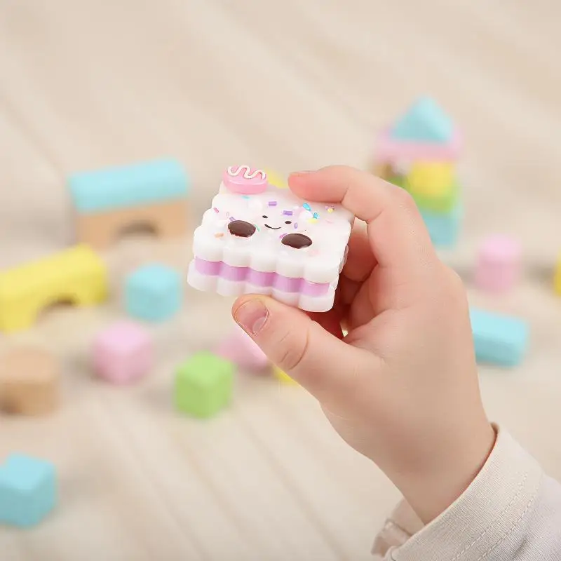 Slow Rebound Biscuit Squeezable Toy Soft Elastic Realistic Food Sensory Fidget Toy for Kids Adults Stress Relief