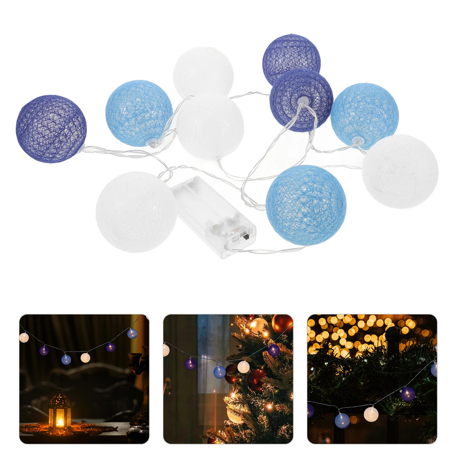 

1pc Cotton Thread Ball Light Christmas Wedding Party Decor Led Lamp For Festival Home, Cotton Ball String Lamp, Decorative Lamp
