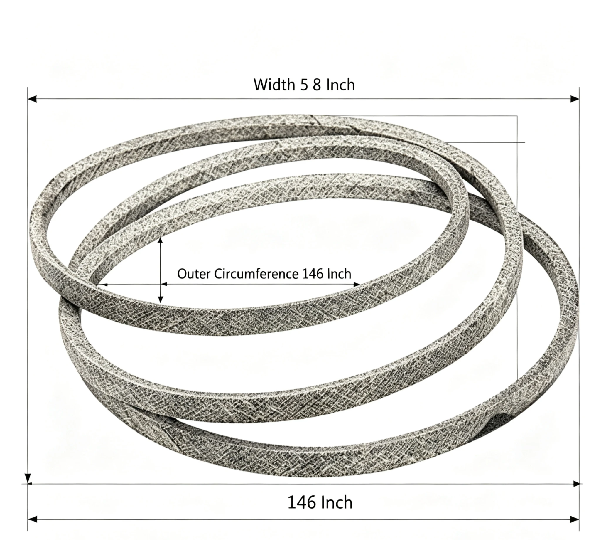 1PCS 5 8 x 146 Lawn Mower Deck V Belt Aramid Cord Reinforced Fits Exmark Replace 1 633127 B143