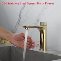 304 stainless steel faucet sink infrared intelligent sensor gold light luxury basin faucet