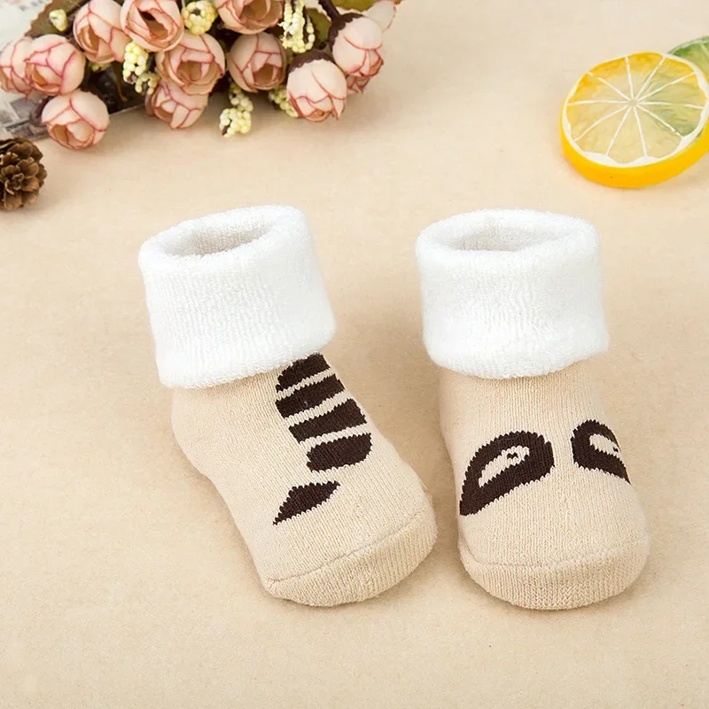 Baby Socks Girls Boys Print Thick Terry Clothes Newborn Accessories Kids Children Toddlers Slipper Gift Clothes Infant Stuff