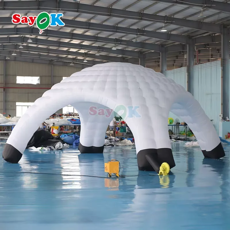 Tenda inflável Sayok para clube com luzes LED, dossel para festa de palco, configuração rápida, abrigo ao ar livre para eventos, casamento, festa de acampamento