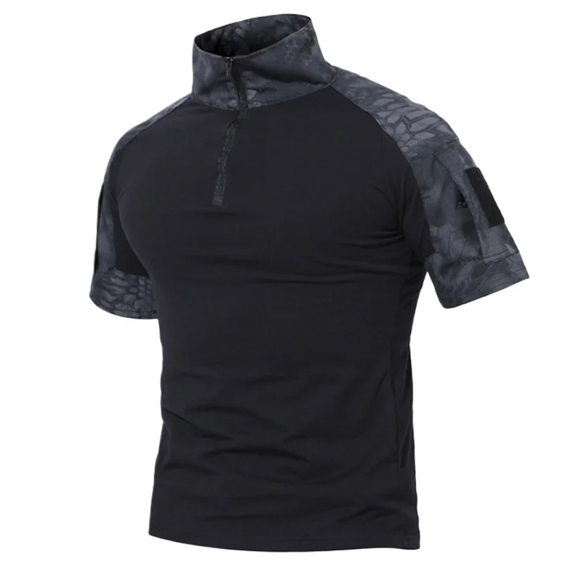 Tactical T-Shirts Men Sport Outdoor Tee Quick Dry Short Sleeve Shirt Hiking Hunting Climbing Camouflage Men Clothing Breathable