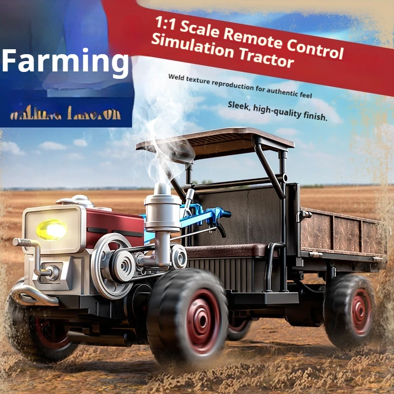 

Радиоуправляемый трактор JJRC 4WD, винтажный, имитация 1:1, полномасштабный, с функцией распыления, грузовой, сельскохозяйственный, игрушечный грузовик для мальчиков