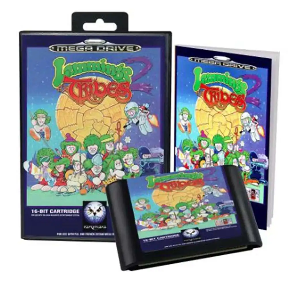 

Lemmings 2 The Tribes with Box and Manual for 16 Bit Sega MD Game Cartridge Megadrive Genesis System