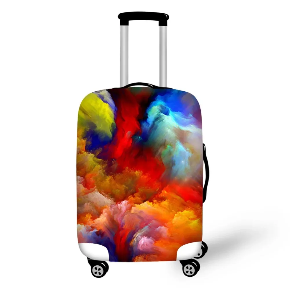 Rainbow Print Travel Accessories Suitcase Protective Covers 18-32 Inch Elastic Luggage Dust Cover Case Stretchable