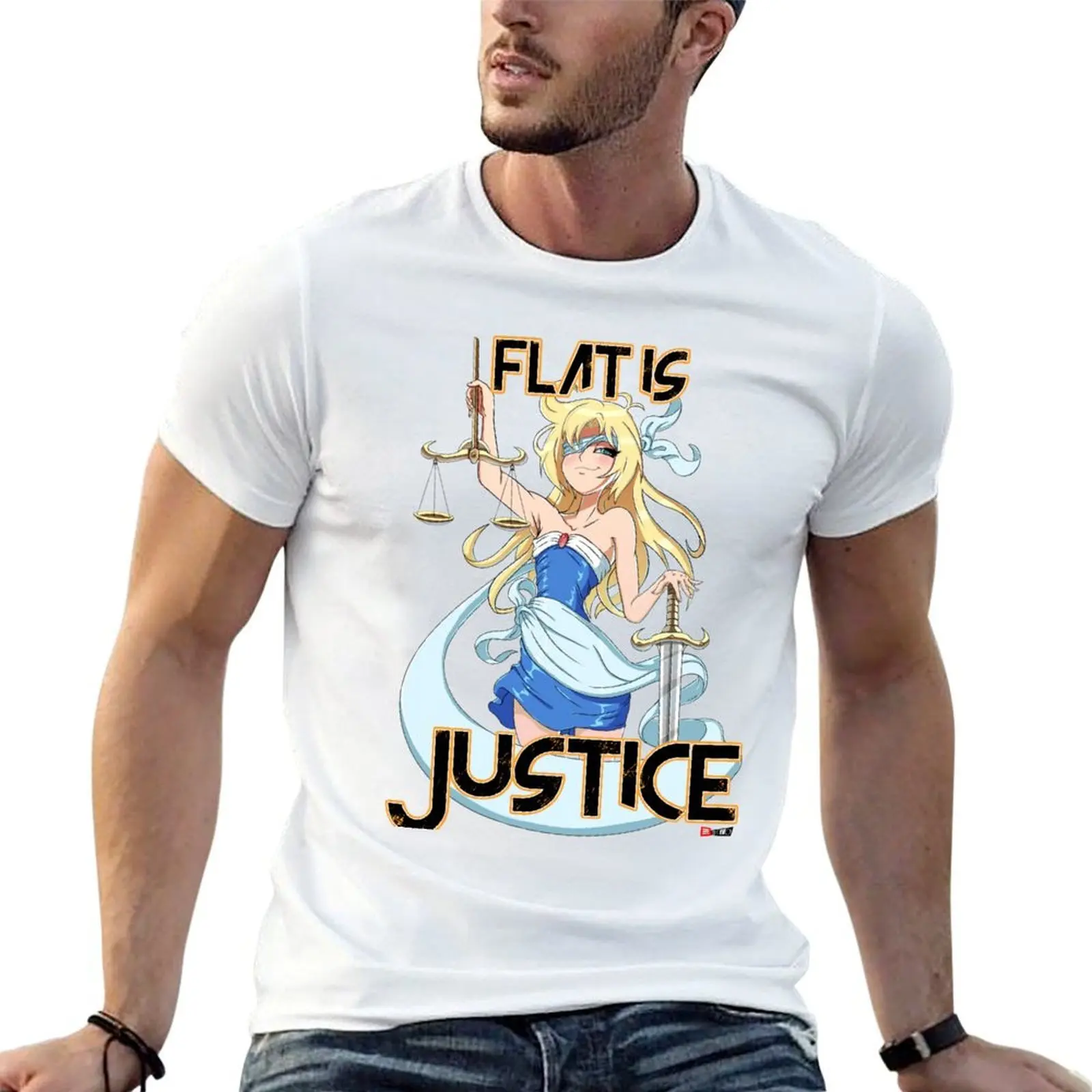 

Flat is Justice T-Shirt cotton t shirts high quality man graphic t shirt T-Shirt