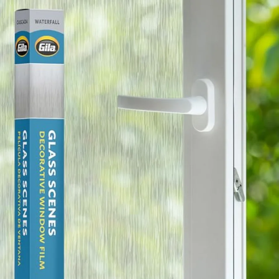 

® Декоративная пленка GlaScenes Waterfall Priy Decor, без клея, без адгезива, 3 фута x 6,5 футов, 36 дюймов x 78 дюймов (9,5 кв. футов)