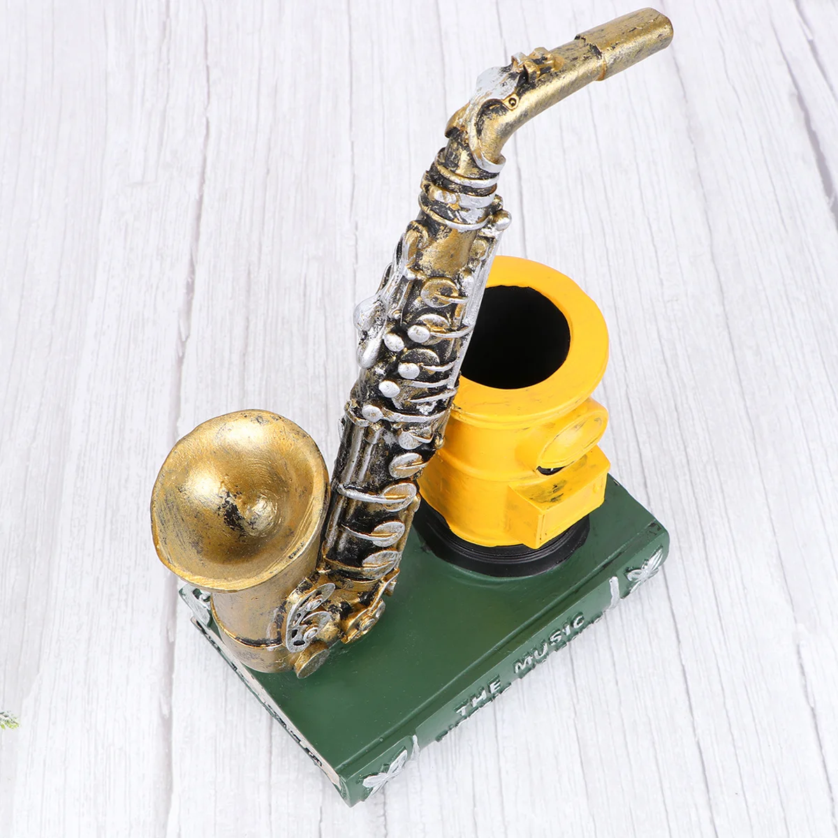 Étui à pinceaux de maquillage Vintage, 1 pièce, porte-outil de conception de Saxophone rétro, porte-stylo créatif, accessoire de bureau élégant