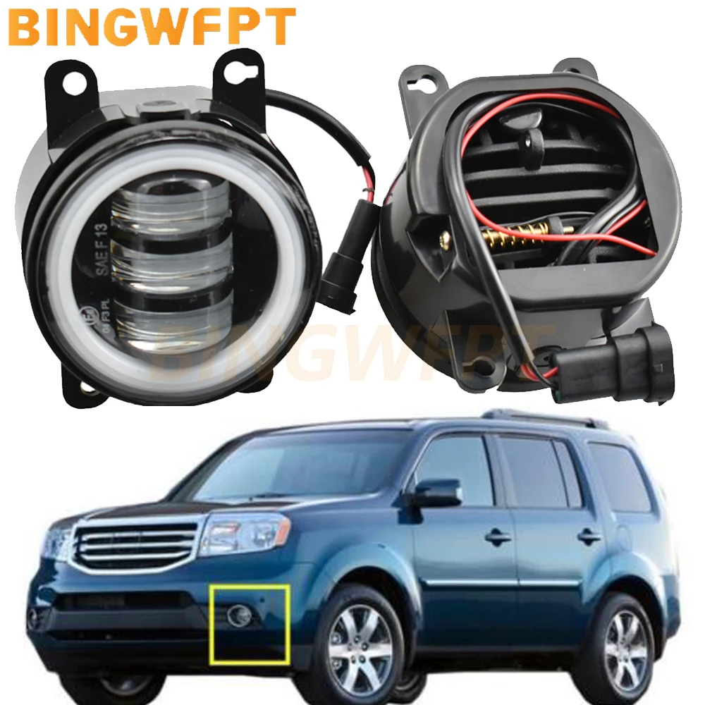 2x Angel eye Fog Light Lamp DRL 12V H11 For Honda Pilot 3.5L V6 2012 2013 2014 2015 For Honda Fit 2015 Onwards foglights