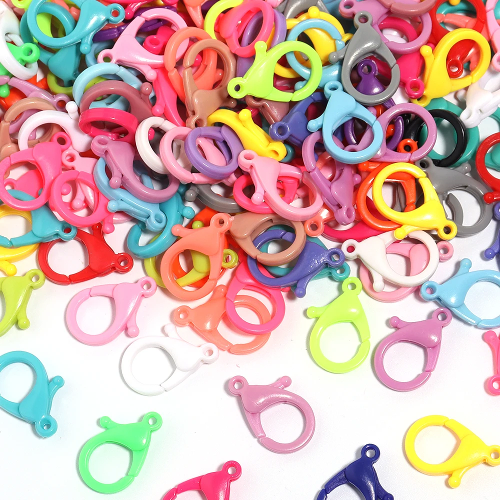 20pcs/lot Plastic Lobster Clasps Buckle Mix Color Lobster Clasps For Jewelry Making Charm DIY Necklace Bracelet Clothing Bag