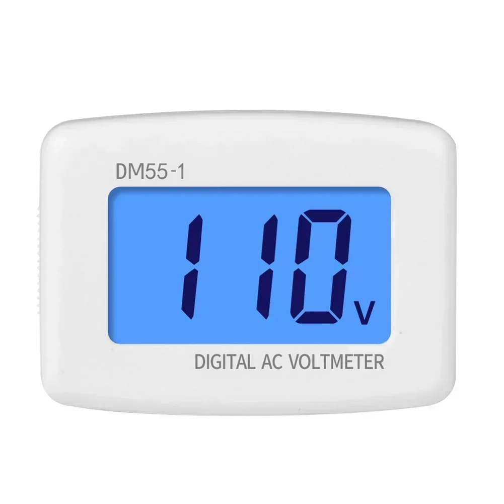 DM55-1 AC Voltmeter Plug Type 110V-220V Digital AC LCD Digital Display Voltmeter Real-time Current Grid Voltage Monitoring