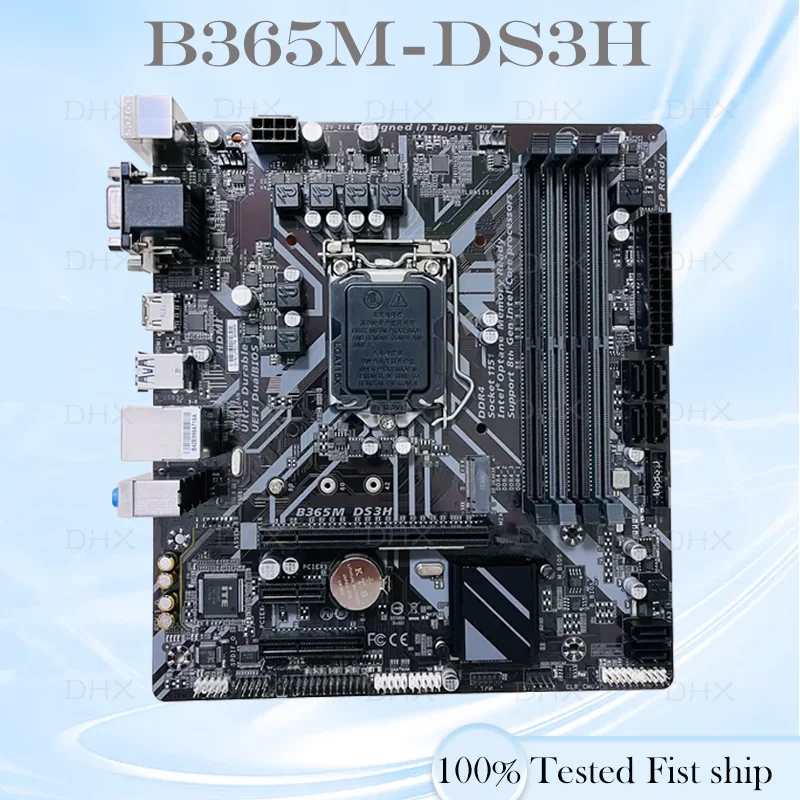 For GIGABYTE B365M DS3H Motherboard LGA1151 64GB DDR4 Micro ATX Mainboard 100% Tested Fully Work be shipp quickly DH