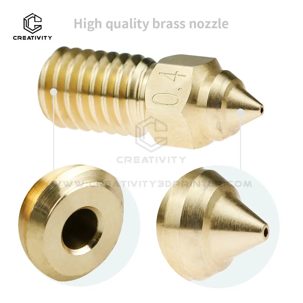 1pcs Ender 3 V3 SE Brass/Hard Steel  Plated Copper Spider Nozzle 0.4mm High Temperature for Ender7 Ender 3 v3 se