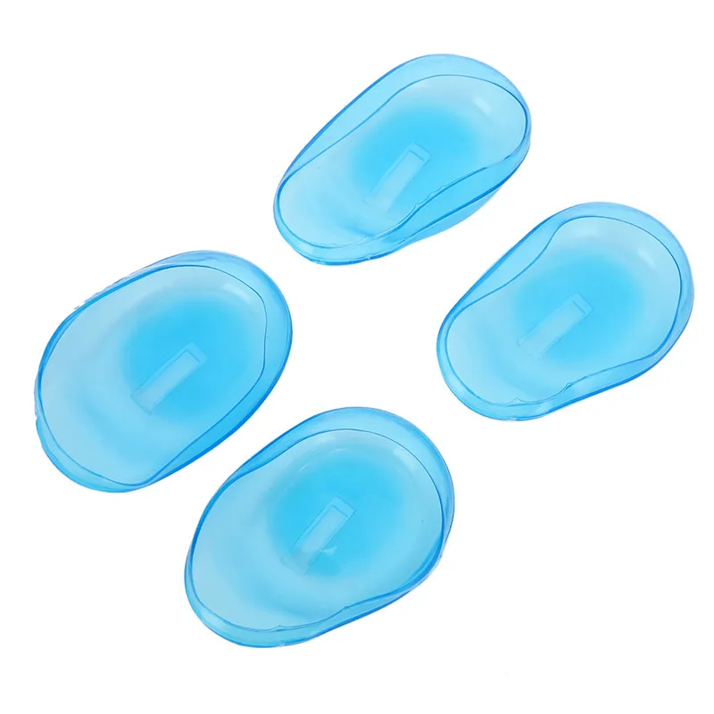 Limpar Silicone Ear Cover Caps, Hair Dye Shield, Ear Protector, Earmuffs, impermeável, coloração, chuveiro, 2 pcs, 4pcs