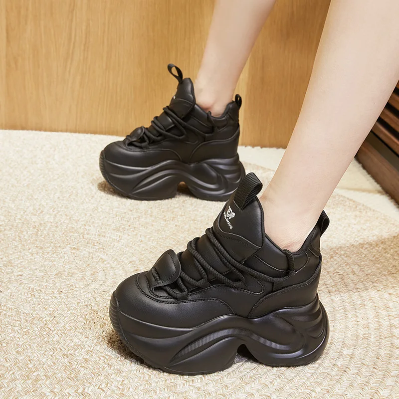 Women Chunky Sneakers Spring Casual Shoes Platform Design Comfortable Height Increasing
