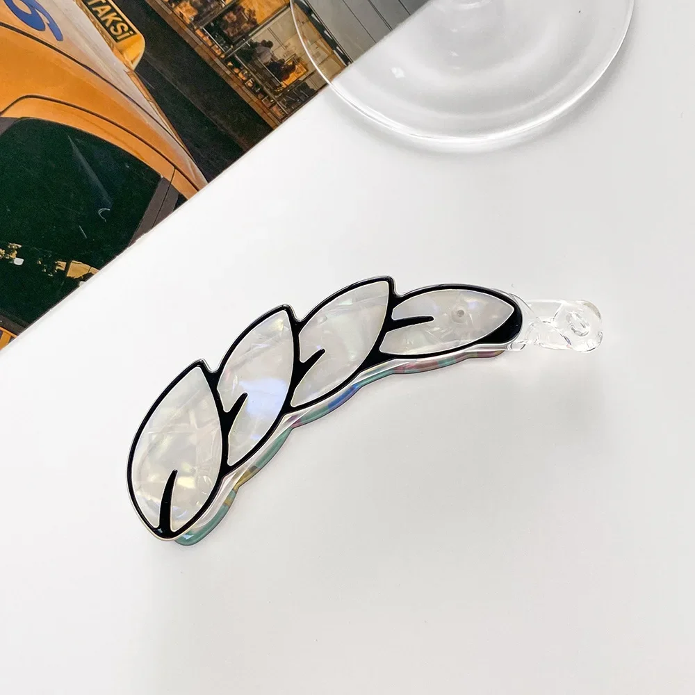 Заколки для волос «банан» 10 см, разноцветные листья, заколка для хвоста, большие женские заколки на затылке, аксессуары для волос Закол