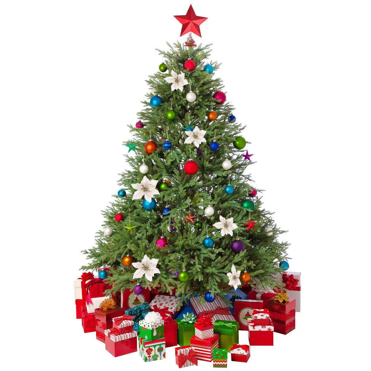 

8pcs Artificial Christmas Flower Decoration for Tree Wreath Rattan Home Party Hotel Office Building Festive Ornament