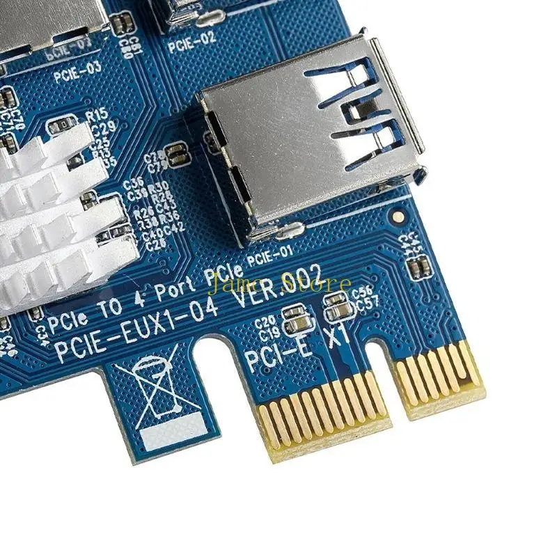 LX0B PCIE Riser 1x to 16x Graphic Extension for GPU Mining Powered Riser Adapter Card