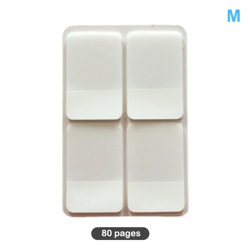 80/160Pages Frosted Simple Pure White Index Stickers Transparent Label Stickers DIY Sticky Notes Office School Suppy Accessories
