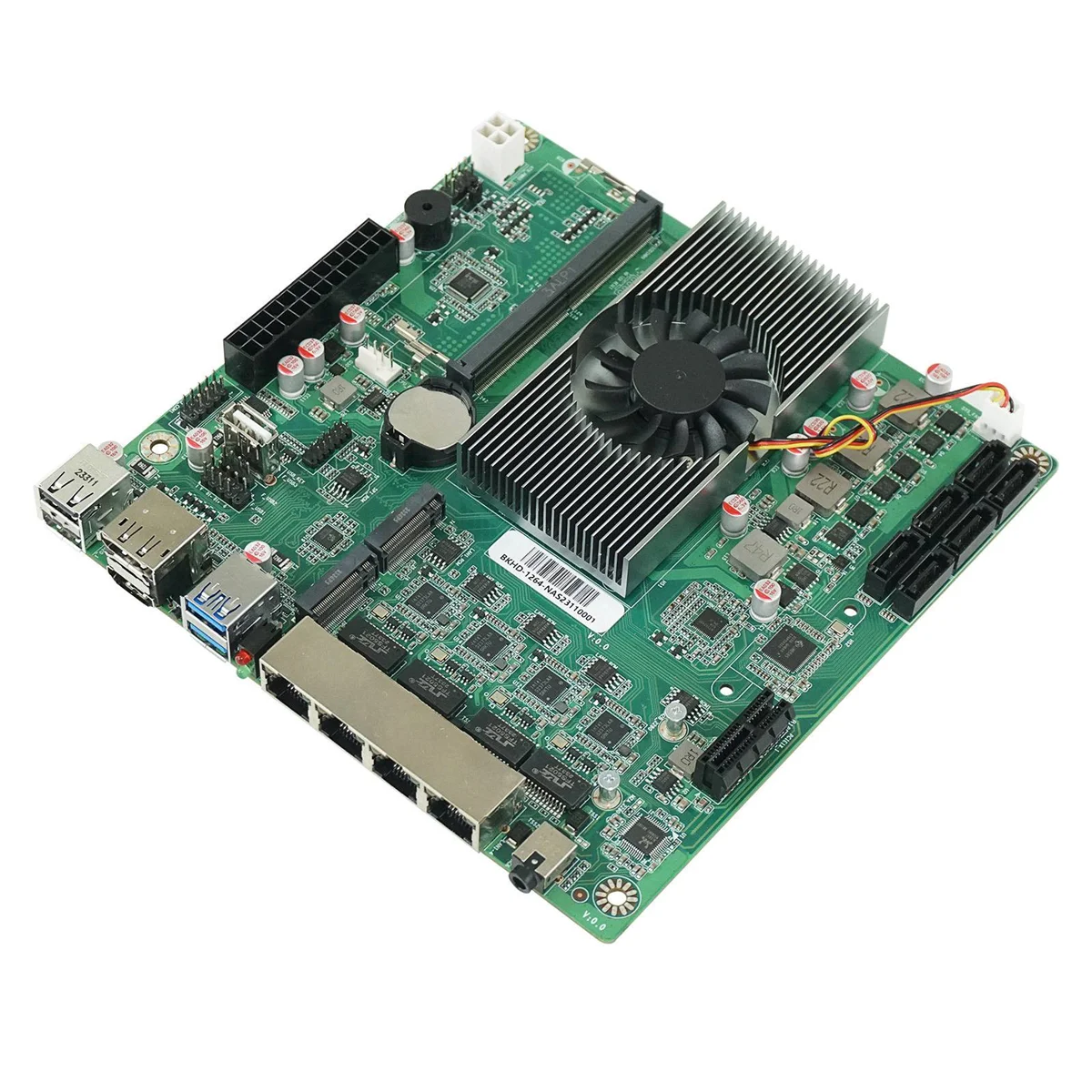 

N100 NAS Motherboard ITX Home Processor DDR5 4x I226 2.5G LAN Dual M.2 Slot 6xSATA DP HD Low