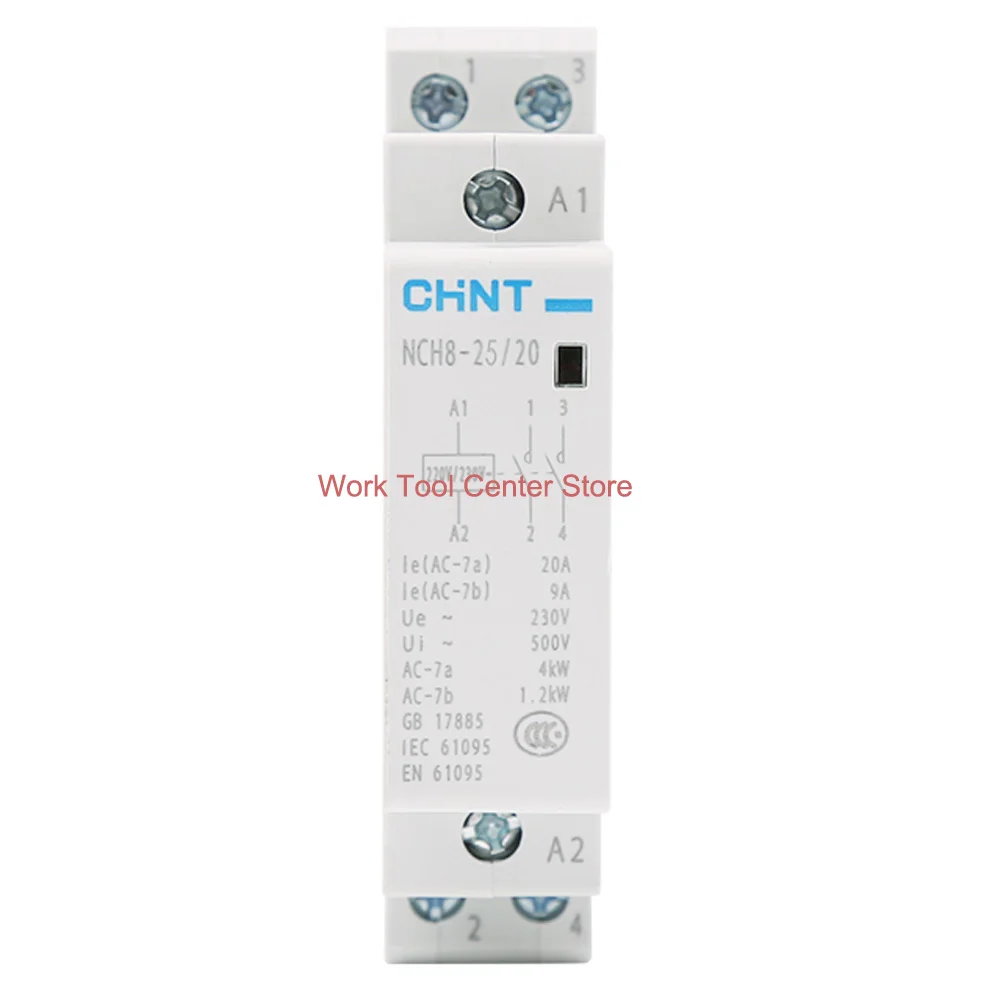 Original AC Home NCH8-20/11 NCH8-25/02 NCH8-40/22 NCH8-63/40 230V Din Mini Contactors 220V 63A 4NO 40A 25A 20A 2NC 2NO 1NO 1NC