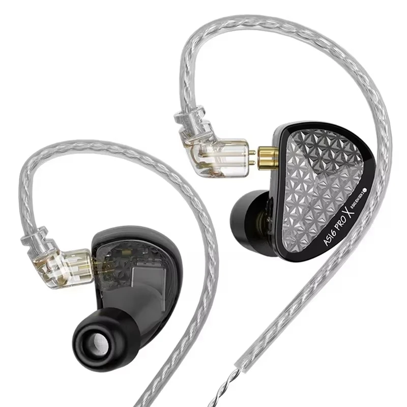 AS16 PRO X 16BA 8 Balanced Armature in Ear Earphone High Sound Quality Headsets HiFi Monitor Music Headphones-ABWO