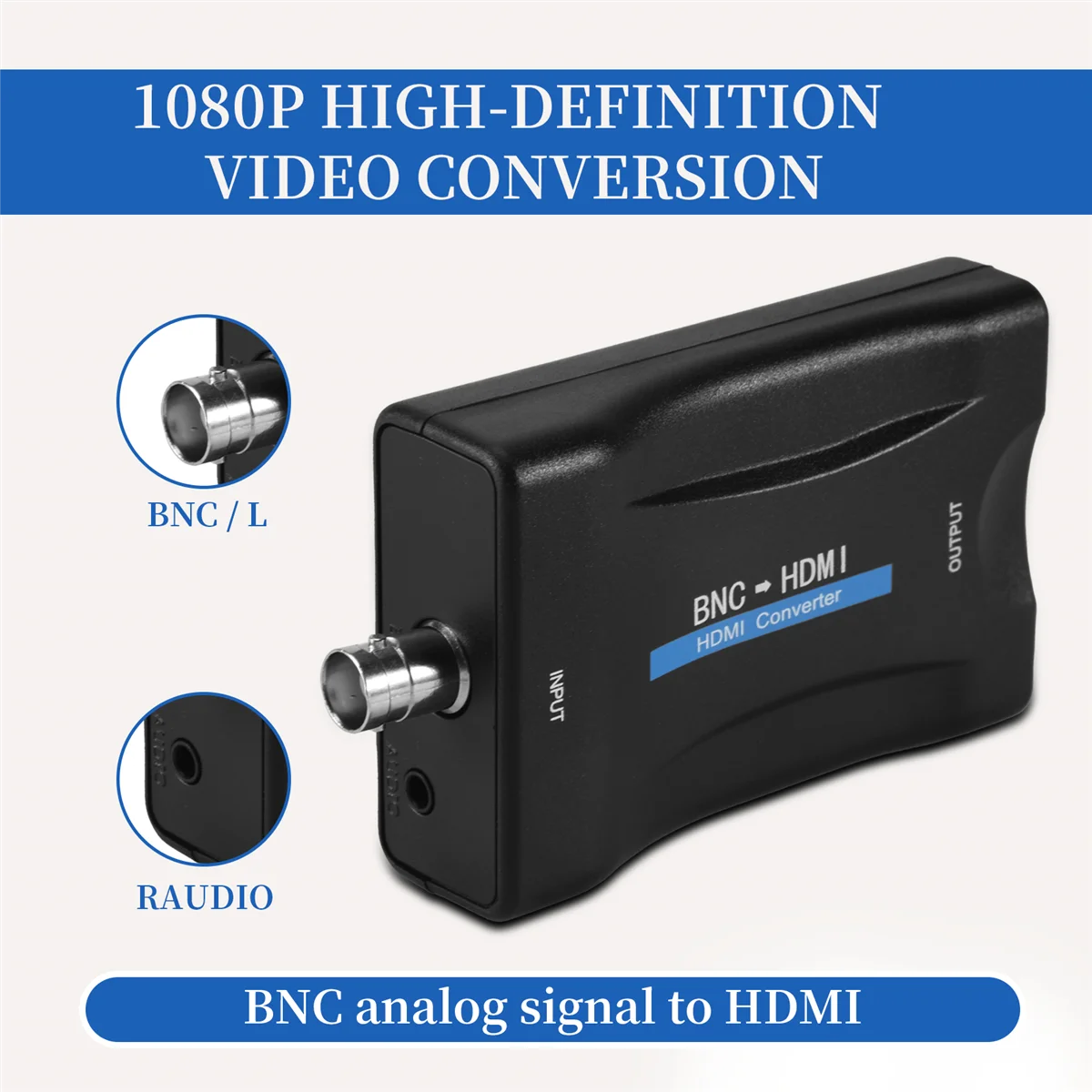 A88X Adattatore convertitore da BNC a HDMI Femmina CVBS BNC HDMI Coassiale Uscita 1080P Gancio HDCP Telecamera di sicurezza DVR Sorveglianza