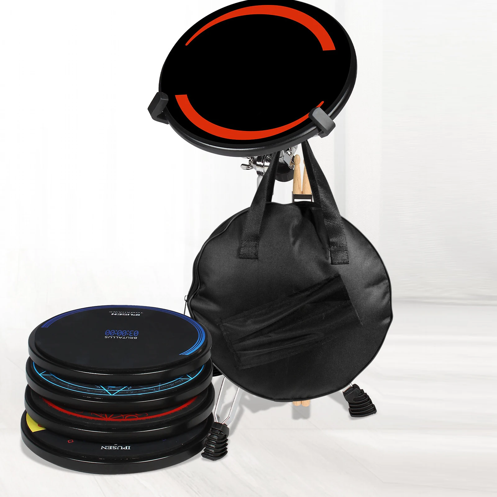 

Handbag Drum Pad Oxford Cloth Dumb Instrument Hardware Portable Practice Accessories