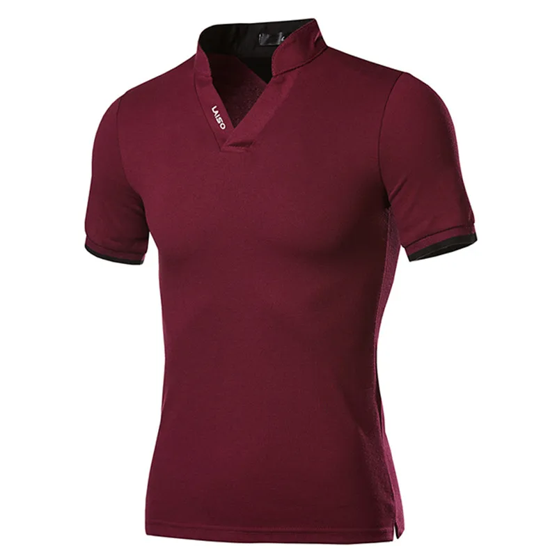 2023 New Fashion Brand Polo Shirt Men\'s Summer Mandarin Collar Slim Fit Solid Color Button Breathable Polos Casual Men t Shirt