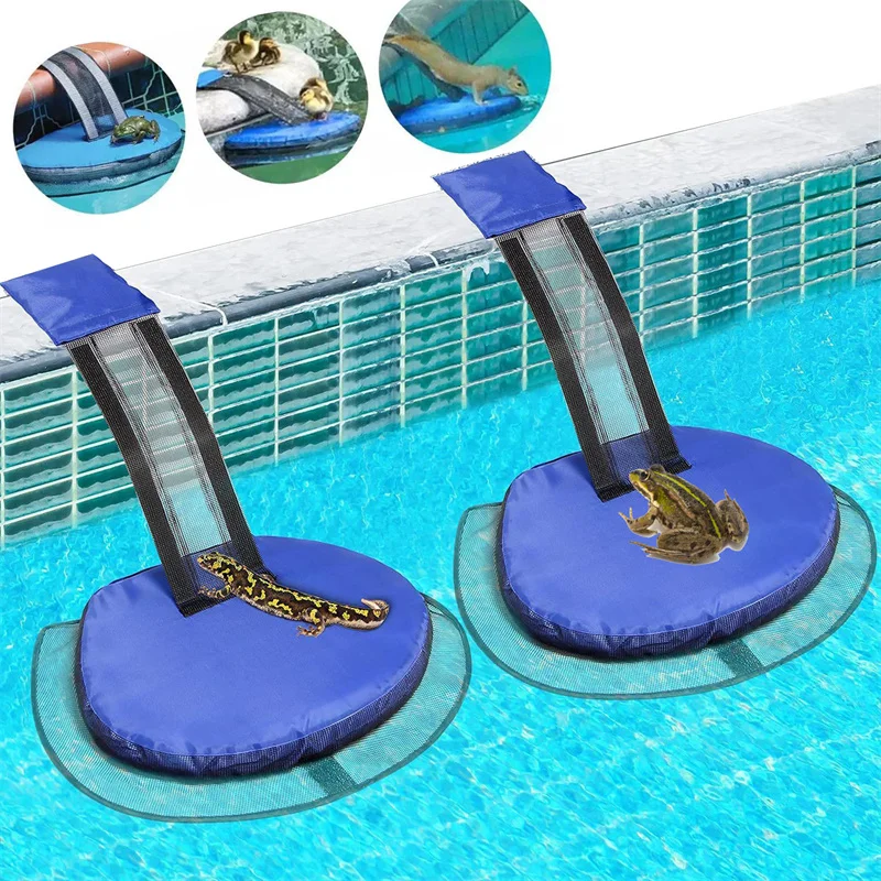 

1PC / 2PCS Blue Swimming Pool Small Animal Escape Net Frog Bird Squirrel Escape Net Animals Outdoor Escape Rescue Channel