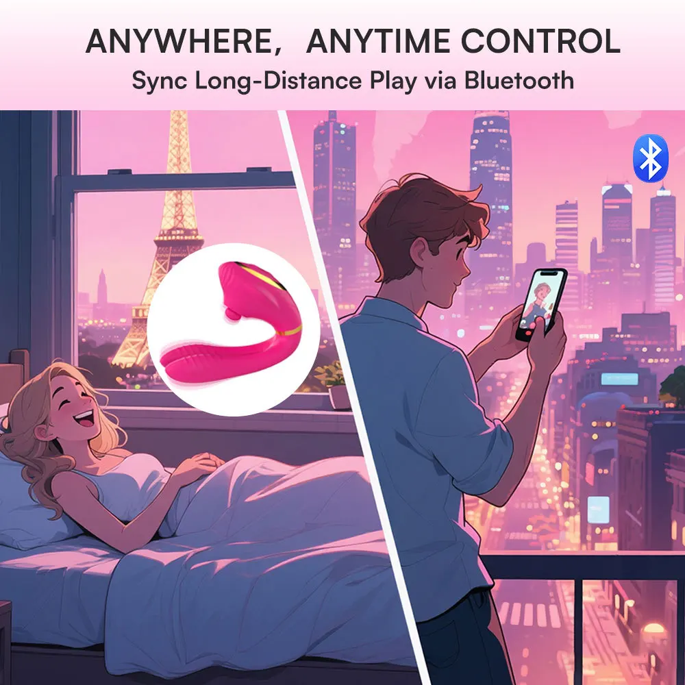 APP هزاز فوز مزدوج مزدوج الاهتزاز المهبل مدلك البظر محفز متعدد التردد تحويل الكبار امرأة لعبة الجنس #4