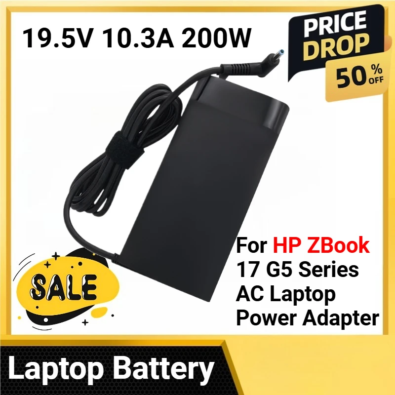 

19.5V 10.3A 200W For HP ZBook 17 G5 Series AC Laptop Power Adapter for HP Laptop 15-dc0000 Series TPN-DA10 L00818-850 L00895-003