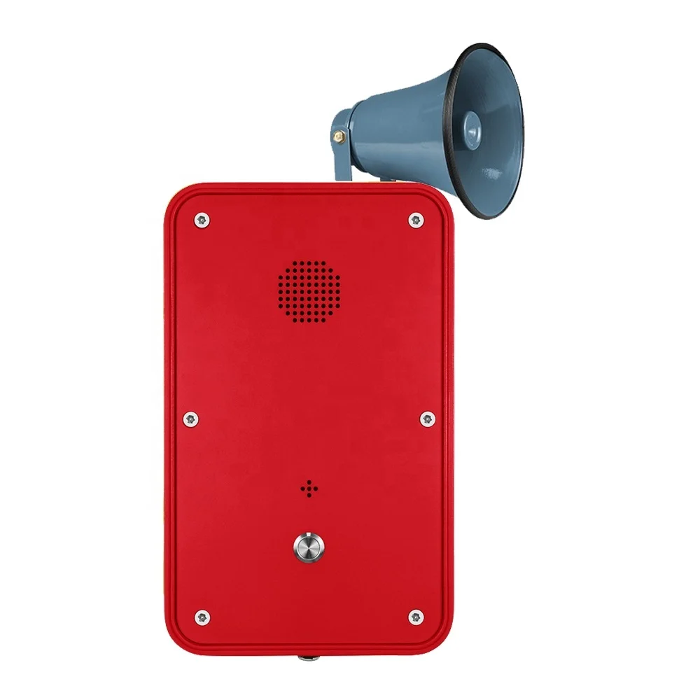 Hands-Free Emergency Corded Telephone with Beacon & Horn for Hotline Broadcasting