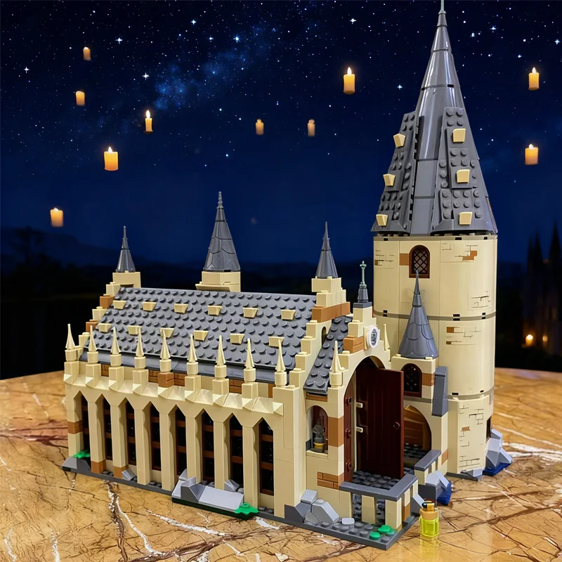 Great Hall Castle Building Compatible 75954 DIY Model Blocks Bricks Movie Children's Toy Birthday Christmas Gifts