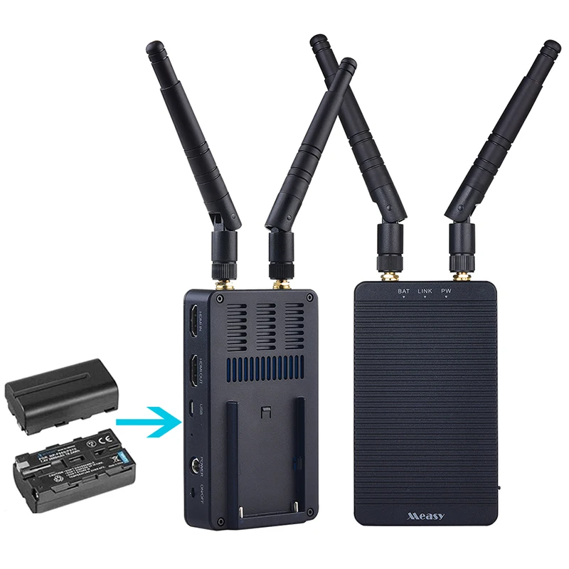 Measy Tour T1 4k wireless Transmission Receiver system 200m/650ft SDI dual  input/output 5G 4K HD video wireless transmit