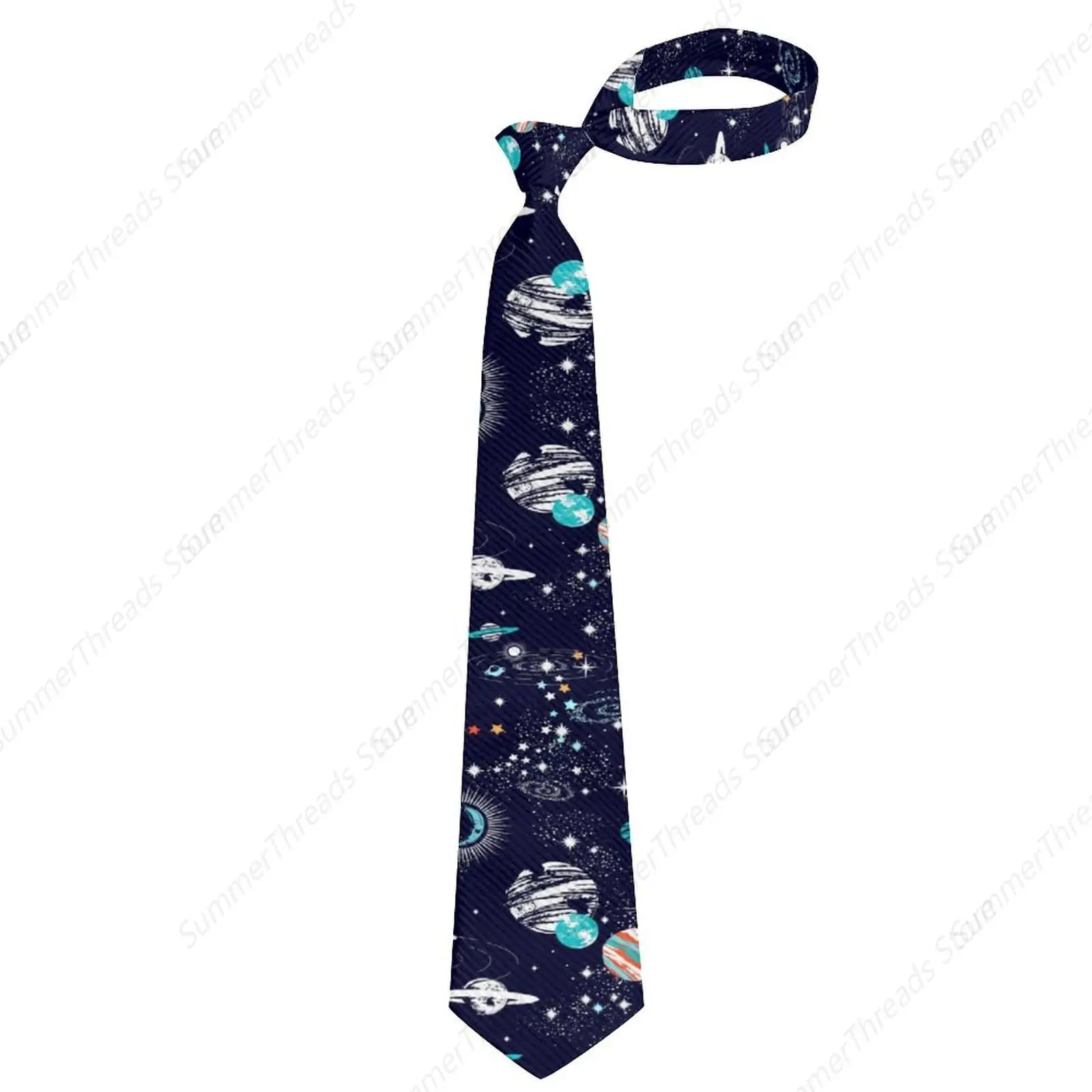 Space Galaxy Zodiac Star Planet Constellation Ties Novelty Holiday Season Party Neckties Christmas Festival Gift