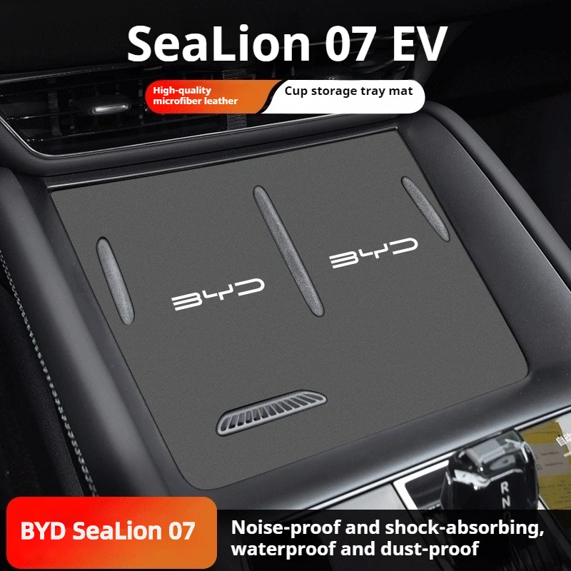 Para byd sealion 07 ev tapete de copo do carro console central caixa de armazenamento almofada porta groove forro antiderrapante acessórios interiores personalizados