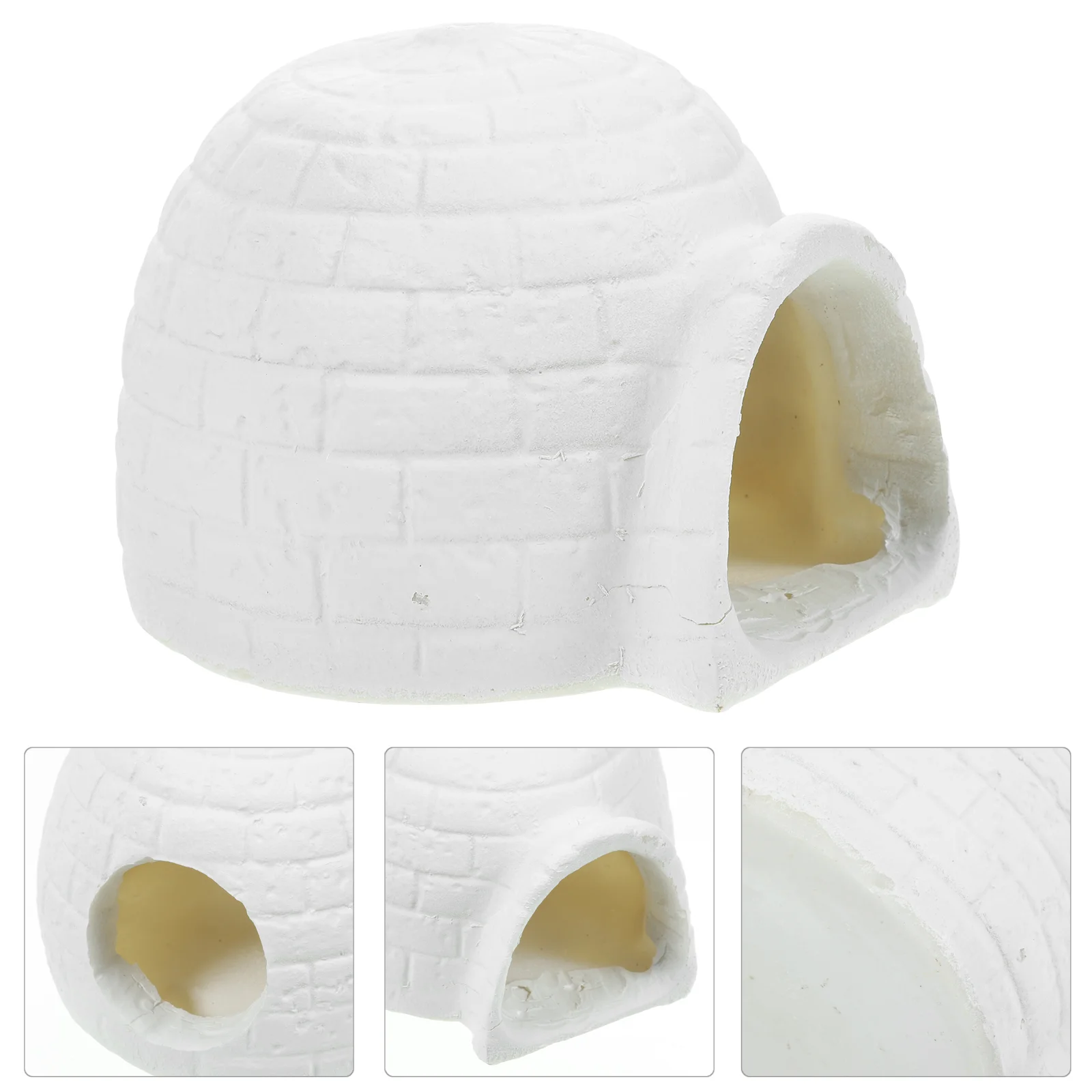 Estatuetas simuladas de casa modelo iglu para crianças menina foto ornamento decoração brinquedo de resina