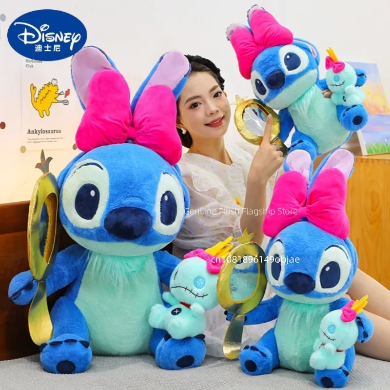 

60/70/85cm Big Size Disney Stitch Cartoon Anime Plush Stuffed Doll Room Decoration Plushies Kawaii Pillow Ornament Children Gift