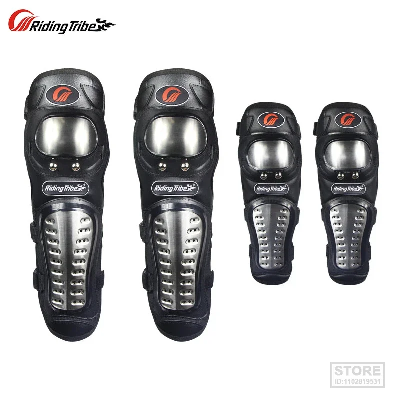 Riding tribe Motorcycle leather breathable Kneepad elbow pads Stainless Steel protection  Racing Protective Gear Protector