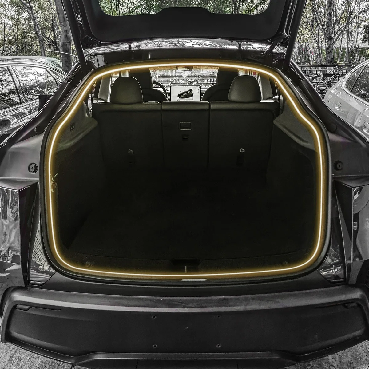 Trunk Light Strip for Tesla Model Y Juniper 2021-2025 Fully Automatic Sensing RGB Tailgate Lighting LED Ambient Lamp Accessories