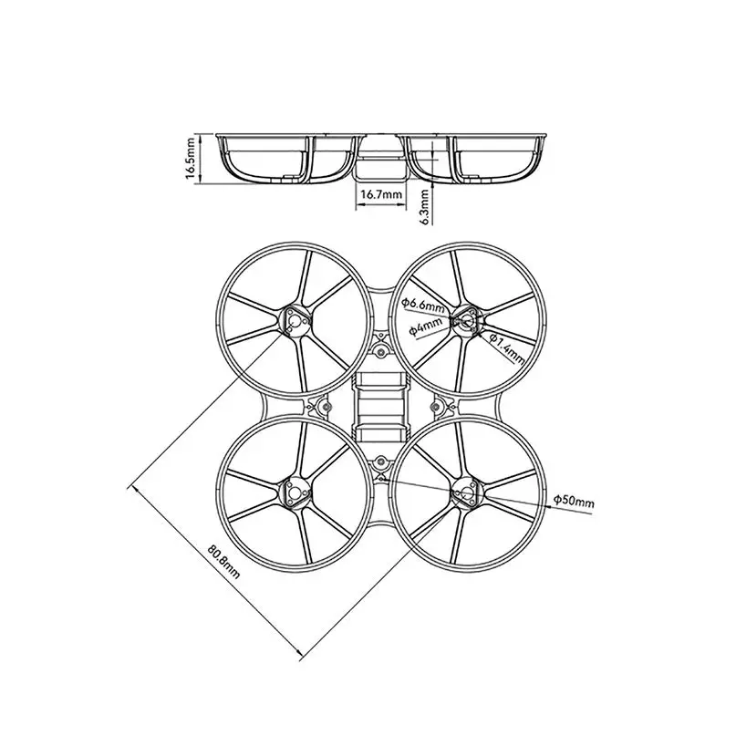 BETAFPV Meteor75 Pro FPV Drone Frame Kit 1S Micro Brushless BWhoop Meteor 75 FPV Racing RC Drone Quadcopter