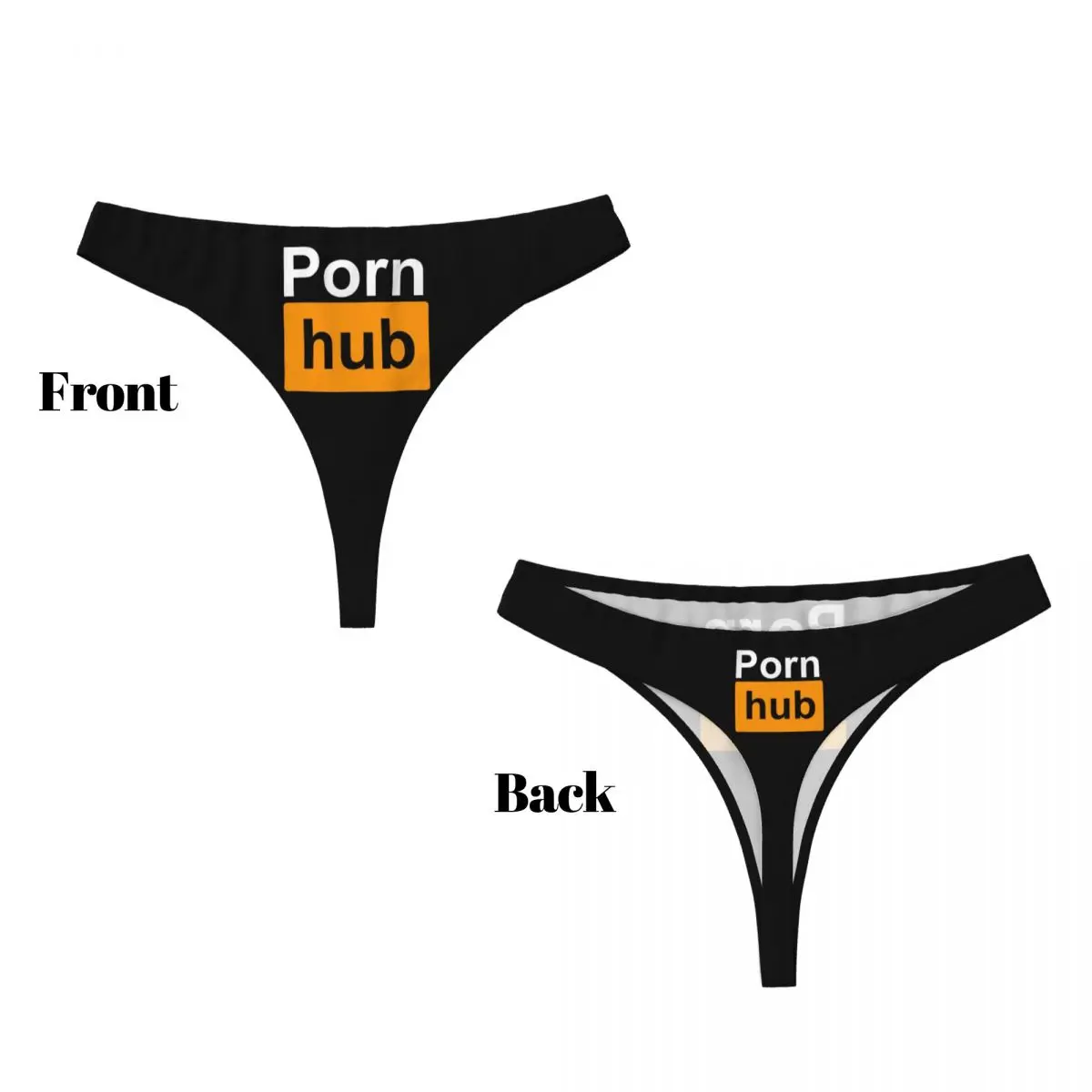 G-String Tanga com Pornhubes Logo para Mulheres, Roupa interior para Feminino, Entretenimento, Conforto, Site, Personalizado