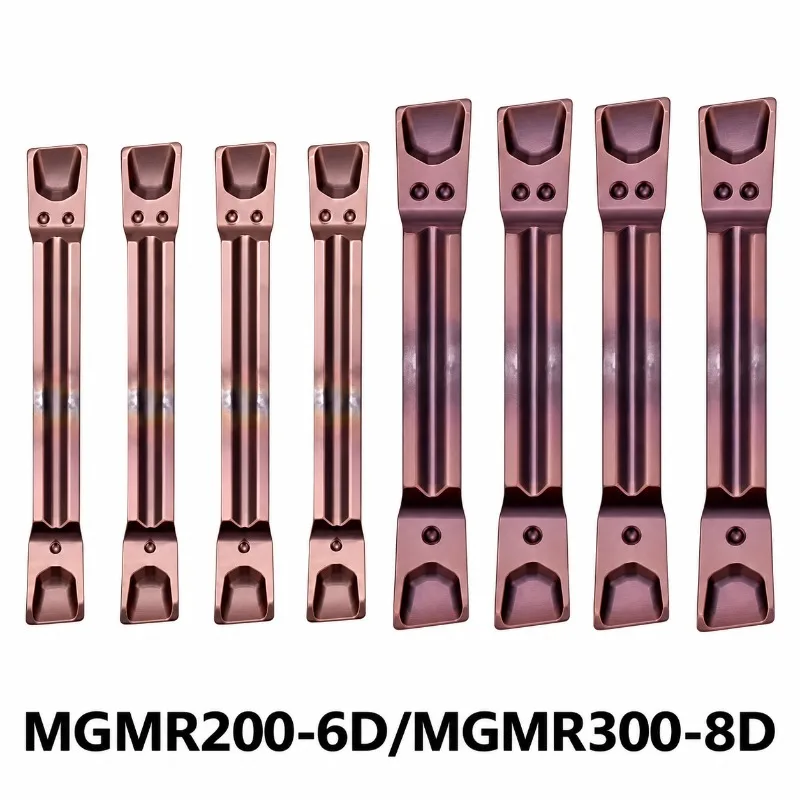10PCS MGMR200/MGMR300/MGMR200-6D/MGMMR300-8D-PT Bevel Carbide Grooving Inserts CNC Lathe Slot Cutting Blades for MGEHR