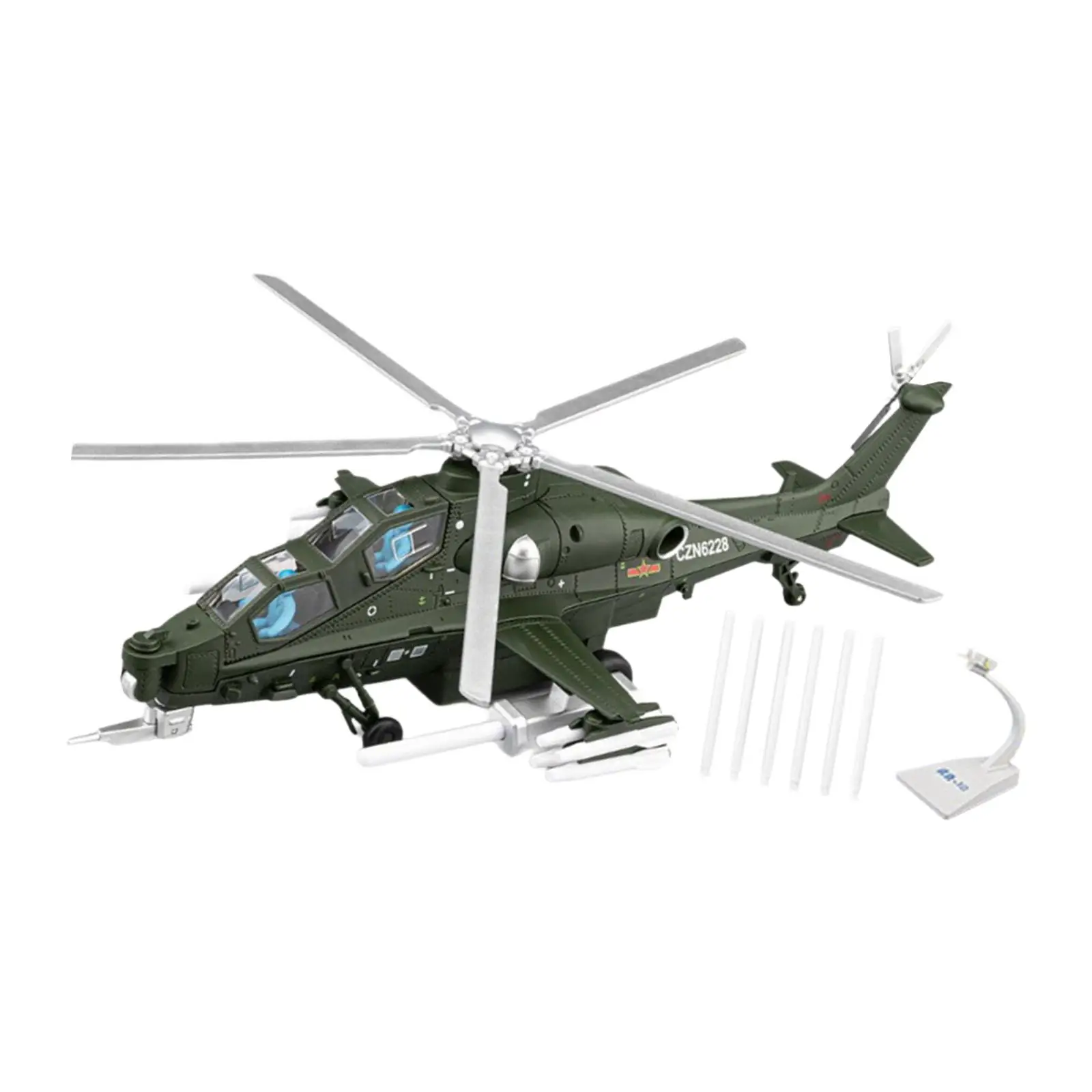 

Realistic 1 52 Helicopter Model Toy Diecast Airplane Opening Cockpit Sound Light Toys for Boys Girls Gift Desk Decor
