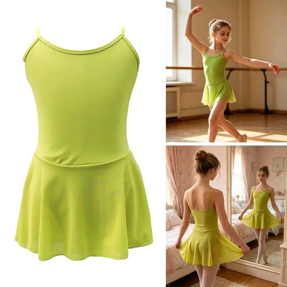

with Skirt Girls Ballet Leotards Breathable Sleeveless Ballerina Tutu Dress Professional Body Shaping Practice Dancewear