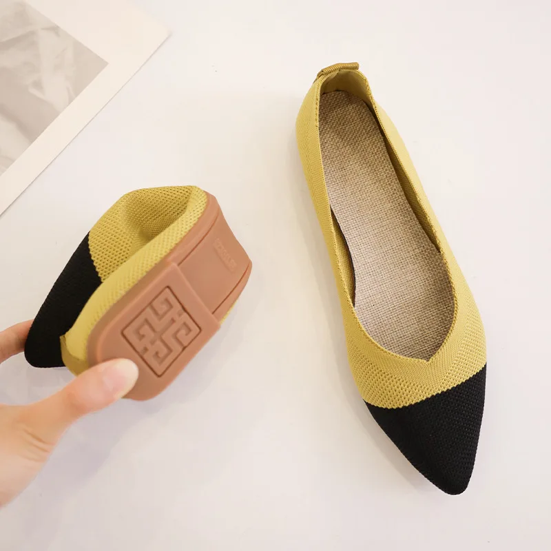 Fashion Simple and Comfortable Soft Sole Soft Surface 2023 Leisure All Pointed Toe Slip-on Shoes Women